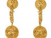 Gold Drop Earrings Signed-1